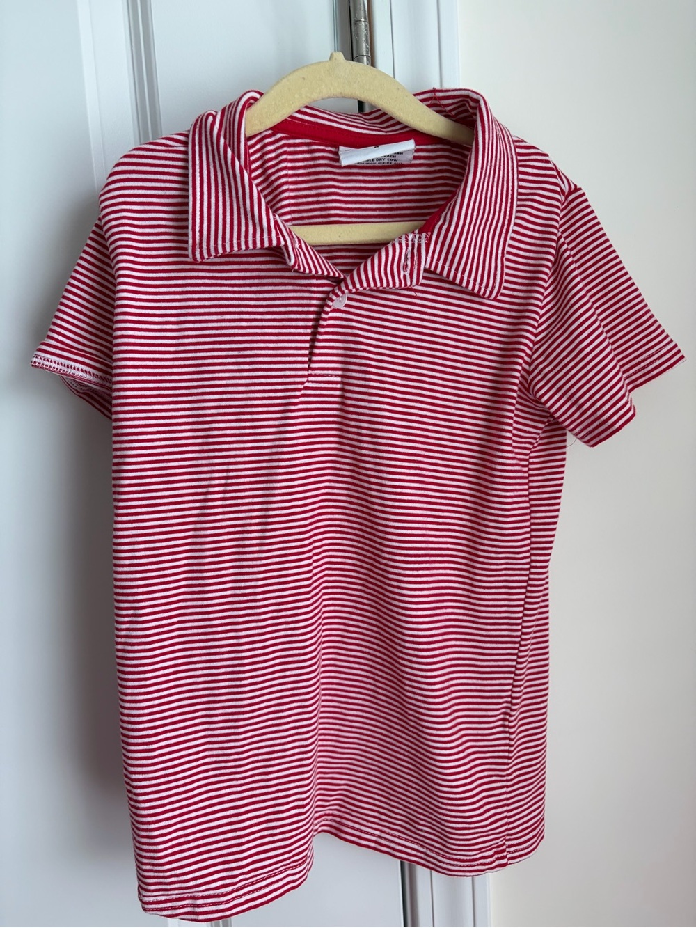 Jelly Beans Red and White Striped Polo
